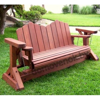 Качели садовые деревянные «Бермуг» КСДБ-3