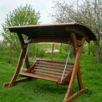 Качели садовые деревянные «Бриг» КСДБ-7
