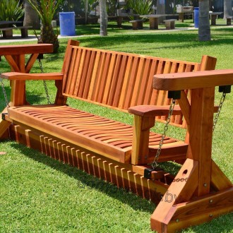 Качели садовые деревянные «Дачные» КДСД-4