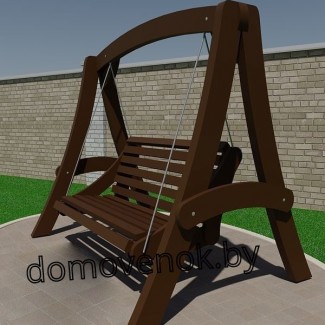 Качели садовые деревянные КСД-14