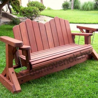 Качели садовые деревянные «Бермуг» КСДБ-3